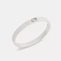 Pavé C Hinged Bangle