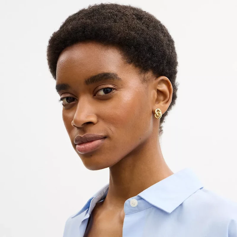 Interlock Drop Earrings