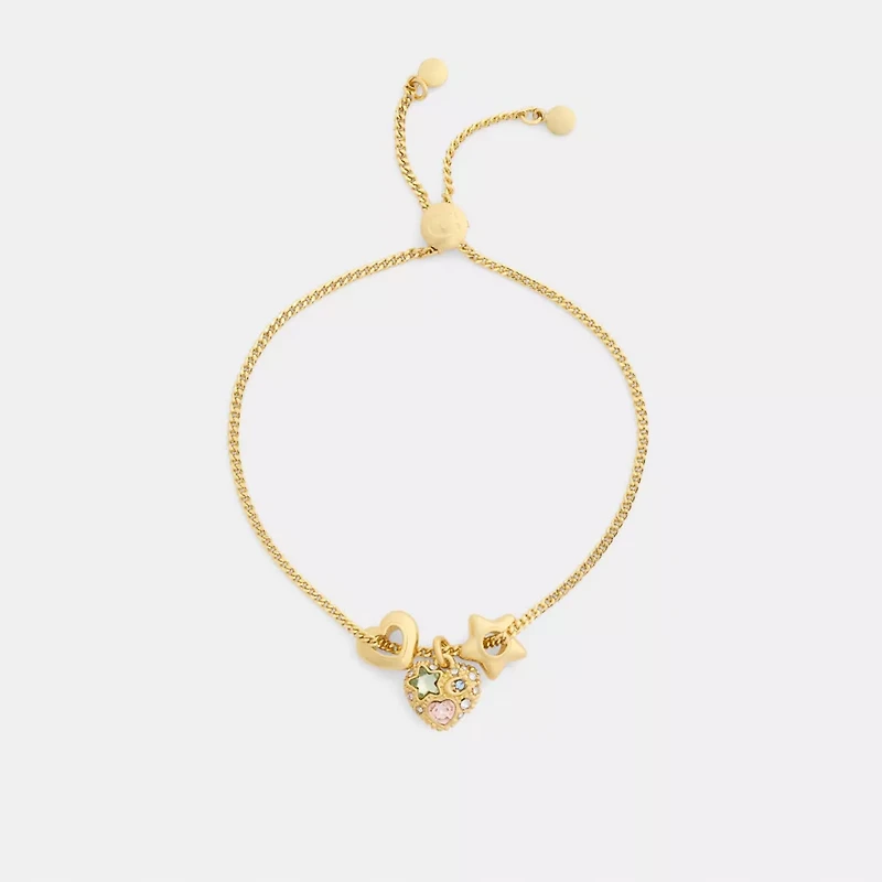 Stars And Hearts Rondell Slider Bracelet