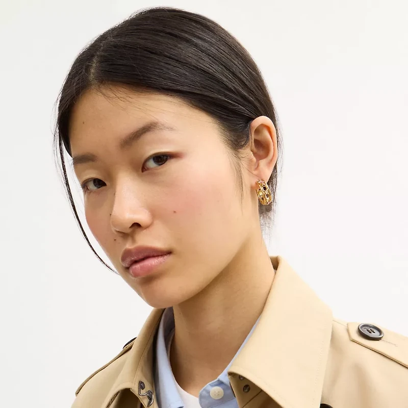 Stars And Hearts Hoop Earrings