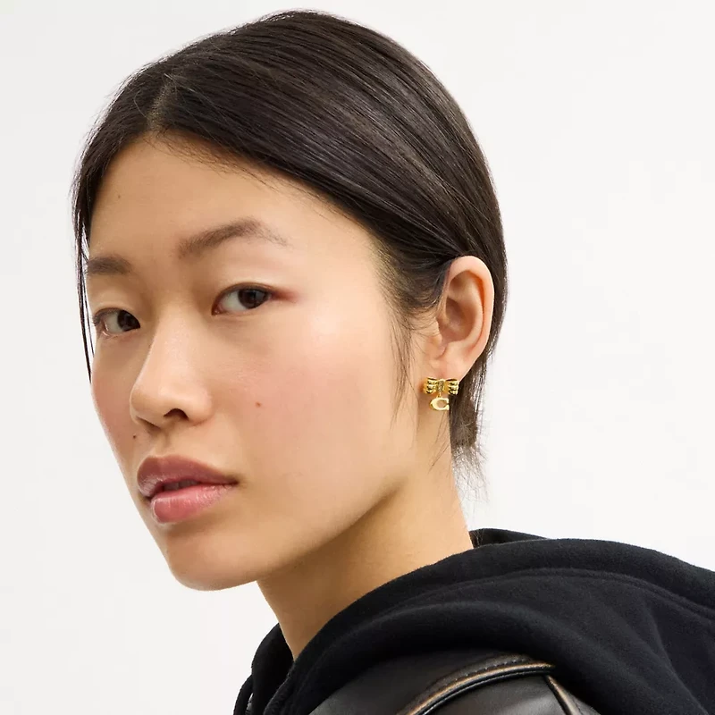 Signature Bow Stud Earrings