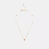 Enamel Tea Rose Earrings And Necklace Set