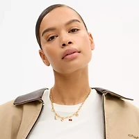 Cherry And Heart Charm Necklace