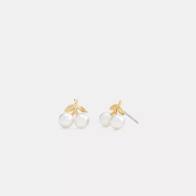 Pearl Cherry Stud Earrings