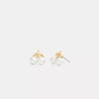 Pearl Cherry Stud Earrings