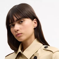 Enamel Signature Stud Earrings