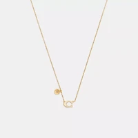Enamel Signature Tea Rose Charm Pendant Necklace