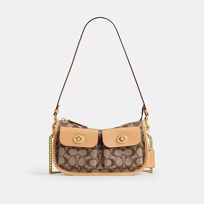 Twin Turnlock Waverly Bag In Signature Jacquard