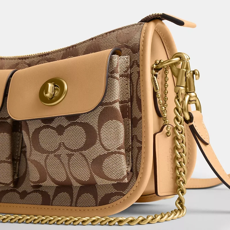 Twin Turnlock Waverly Bag In Signature Jacquard