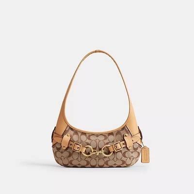 Belted Ergo Shoulder Bag 26 In Signature Jacquard