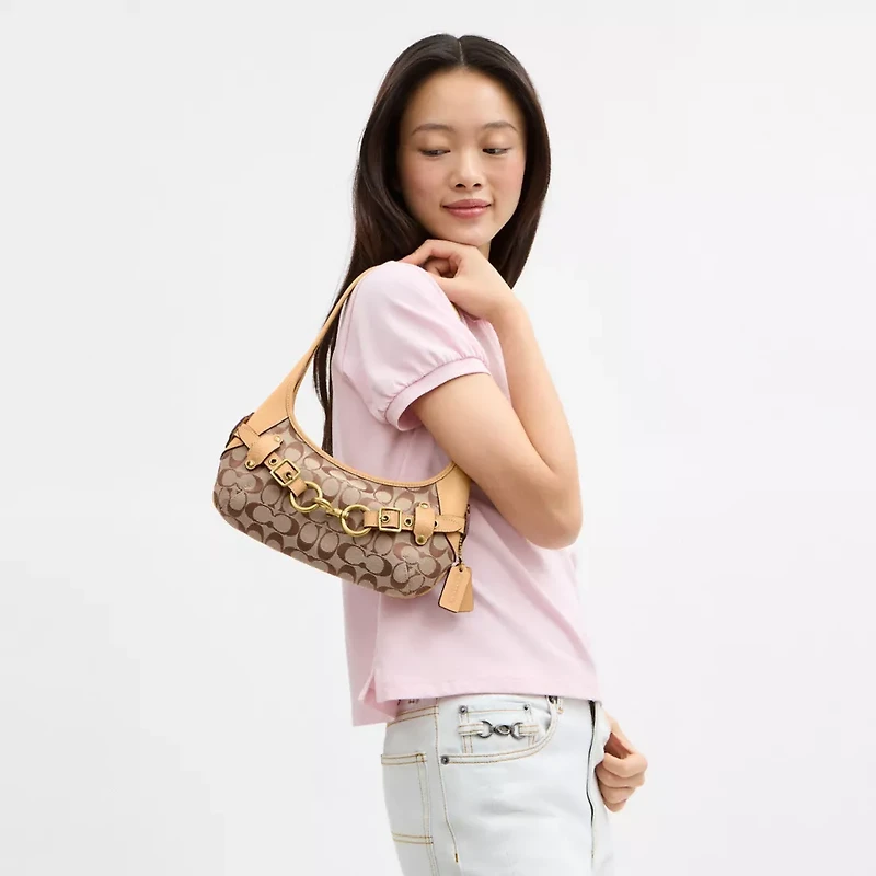 Belted Ergo Shoulder Bag 26 In Signature Jacquard