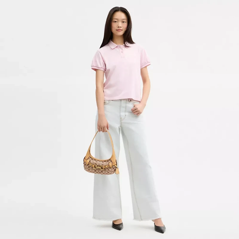 Belted Ergo Shoulder Bag 26 In Signature Jacquard