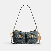 Twin Turnlock Waverly Bag In Signature Regenerative Cotton Denim