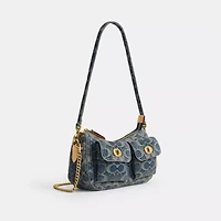 Twin Turnlock Waverly Bag In Signature Regenerative Cotton Denim
