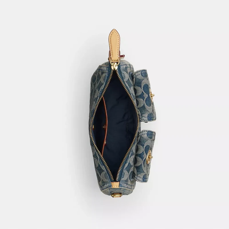 Twin Turnlock Waverly Bag In Signature Regenerative Cotton Denim