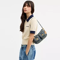 Twin Turnlock Waverly Bag In Signature Regenerative Cotton Denim