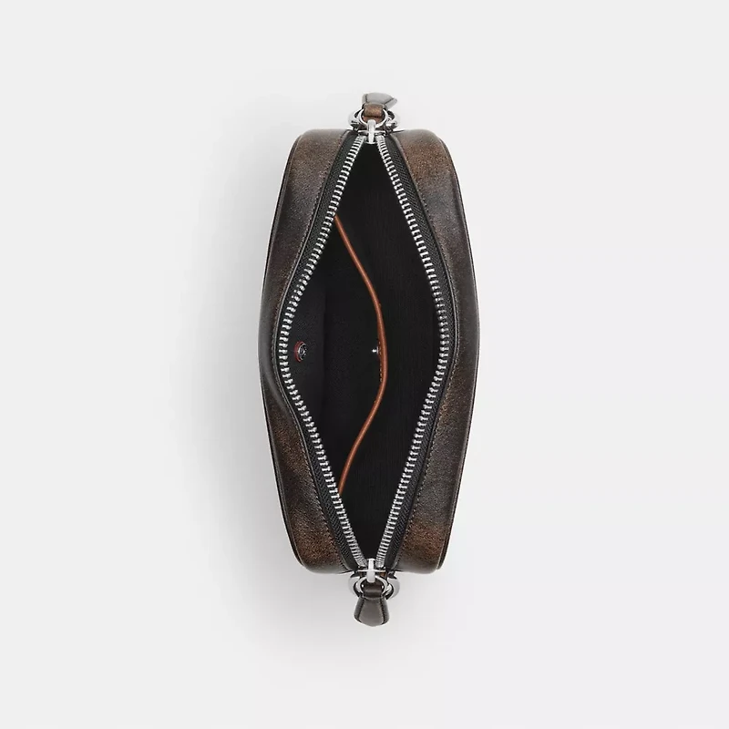 Radio Camera Bag In Loved Leather