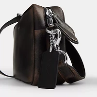 Radio Camera Bag In Loved Leather