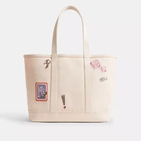Utility Tote With Sketch Print
