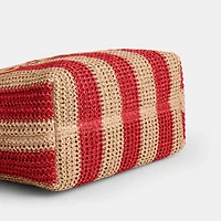 City Tote Bag With Stripes And Charm