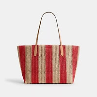 City Tote Bag With Stripes And Charm