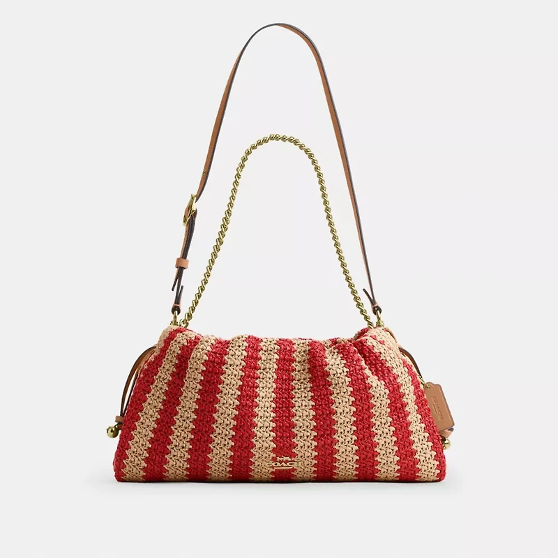 Faye Large Shoulder Bag With Stripes