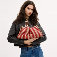 Faye Large Shoulder Bag With Stripes
