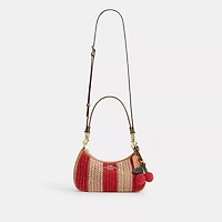 Teri Shoulder Bag With Stripes And Charm