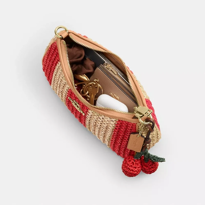 Teri Shoulder Bag With Stripes And Charm