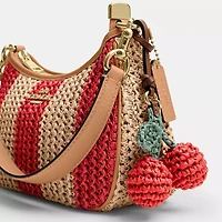 Teri Shoulder Bag With Stripes And Charm