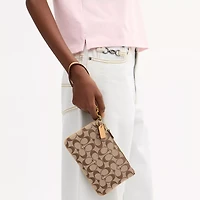 Essential Small Wristlet In Signature Jacquard