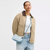 Teri Shoulder Bag With Gingham Print And Charm