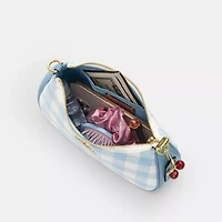 Teri Shoulder Bag With Gingham Print And Charm