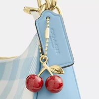 Teri Shoulder Bag With Gingham Print And Charm