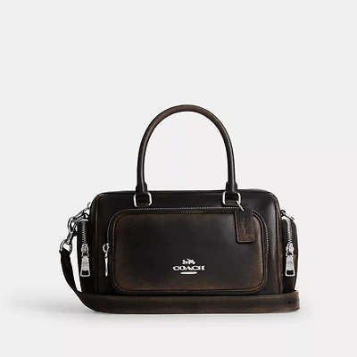 Rowan Satchel Bag With Pockets In Loved Leather