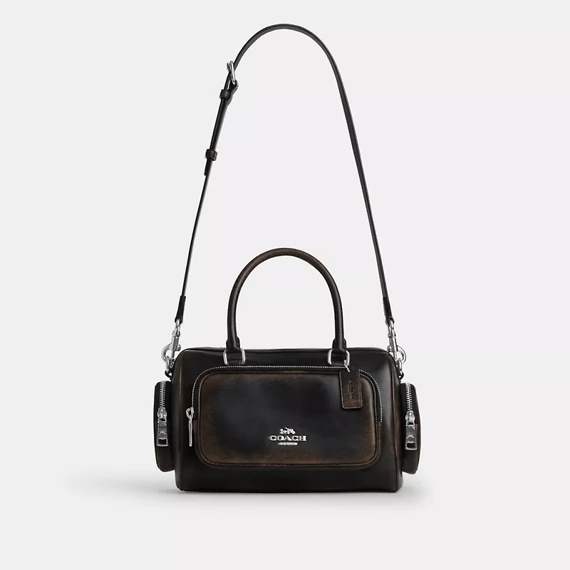 Rowan Satchel Bag With Pockets In Loved Leather