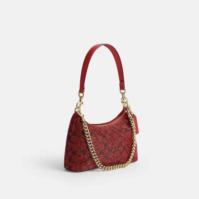 Teri Shoulder Bag Signature Beaded Satin
