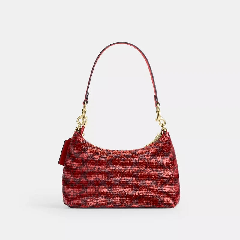 Teri Shoulder Bag Signature Beaded Satin