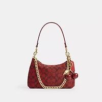 Teri Shoulder Bag Signature Beaded Satin