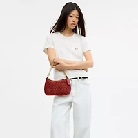 Teri Shoulder Bag Signature Beaded Satin