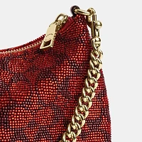 Teri Shoulder Bag Signature Beaded Satin