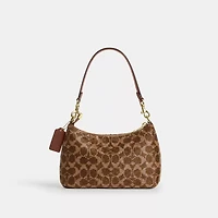 Teri Shoulder Bag In Signature Beaded Satin