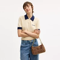 Teri Shoulder Bag In Signature Beaded Satin