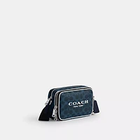 Colton Crossbody Bag 19 Signature Canvas With Coach Graphic