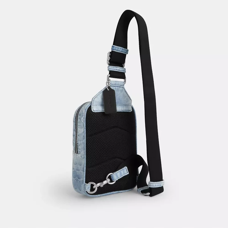 Racer Sling Pack In Loved Signature Denim