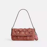 Etta Small Flap Shoulder Bag With Floral Applique