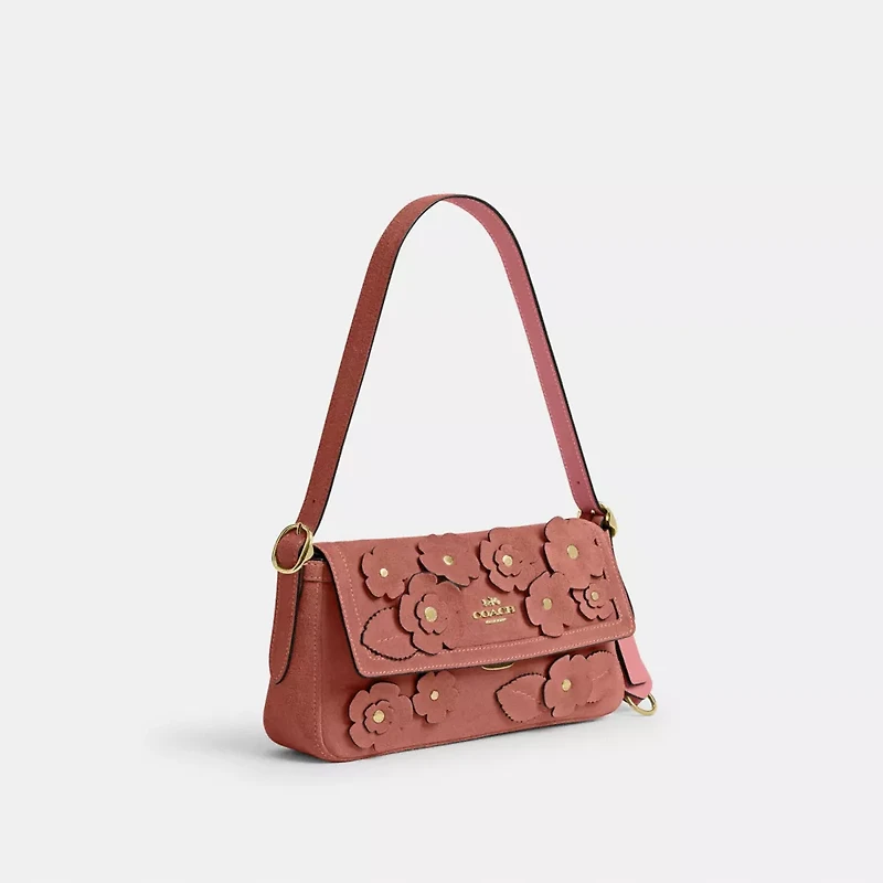 Etta Small Flap Shoulder Bag With Floral Applique