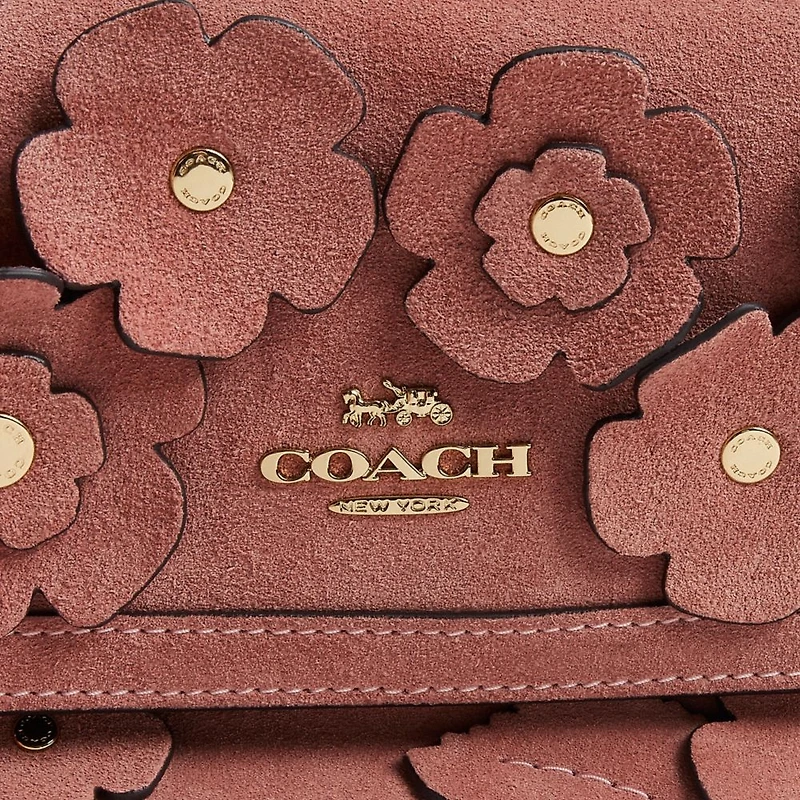 Etta Small Flap Shoulder Bag With Floral Applique