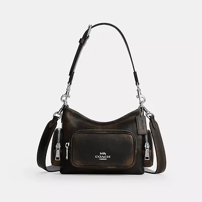 Laurel Shoulder Bag 22 With Pockets In Loved Leather
