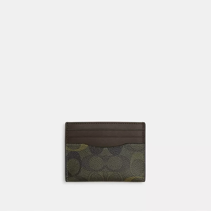 Slim Id Card Case In Signature Camo Print